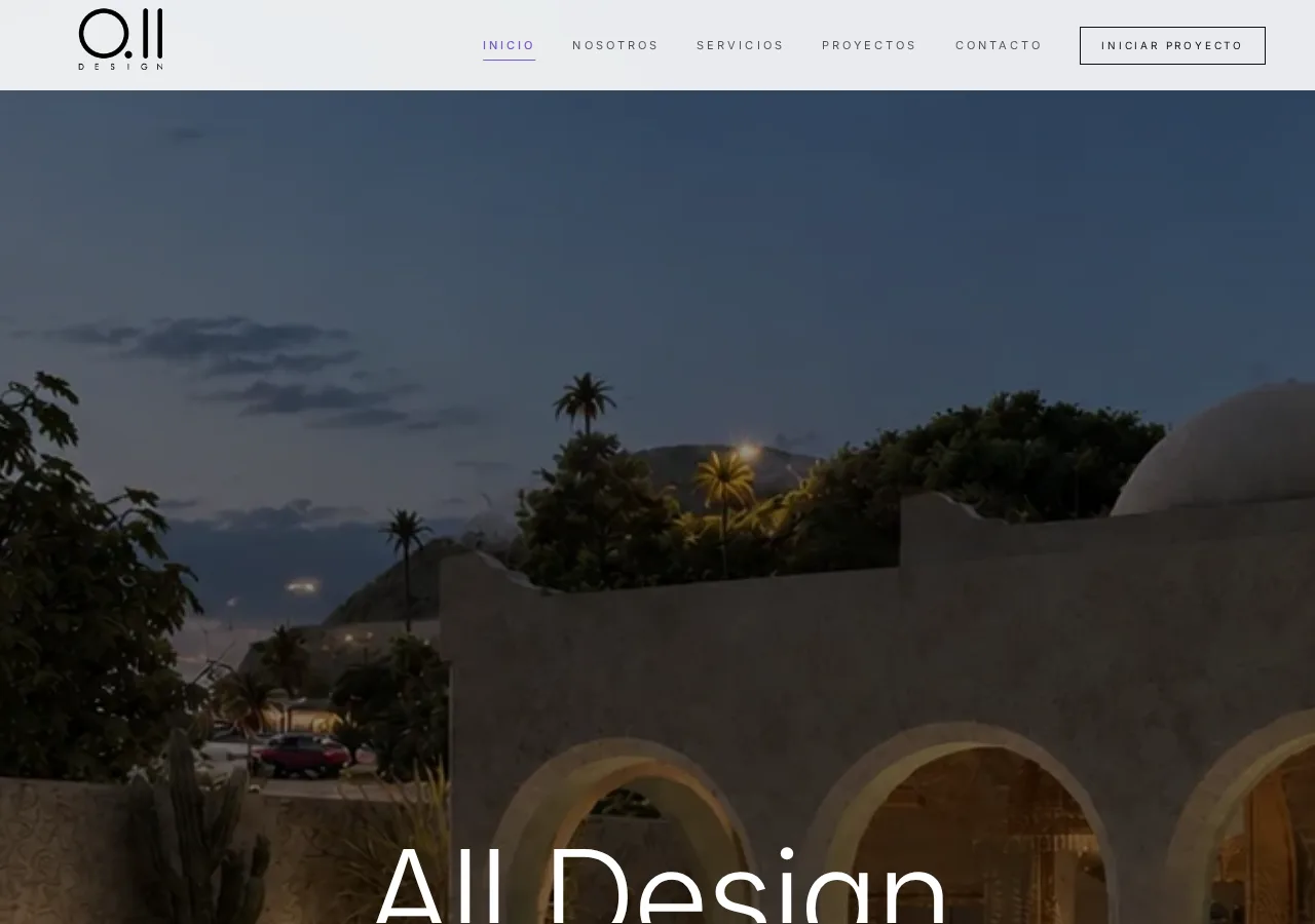 Vista previa del sitio All Design