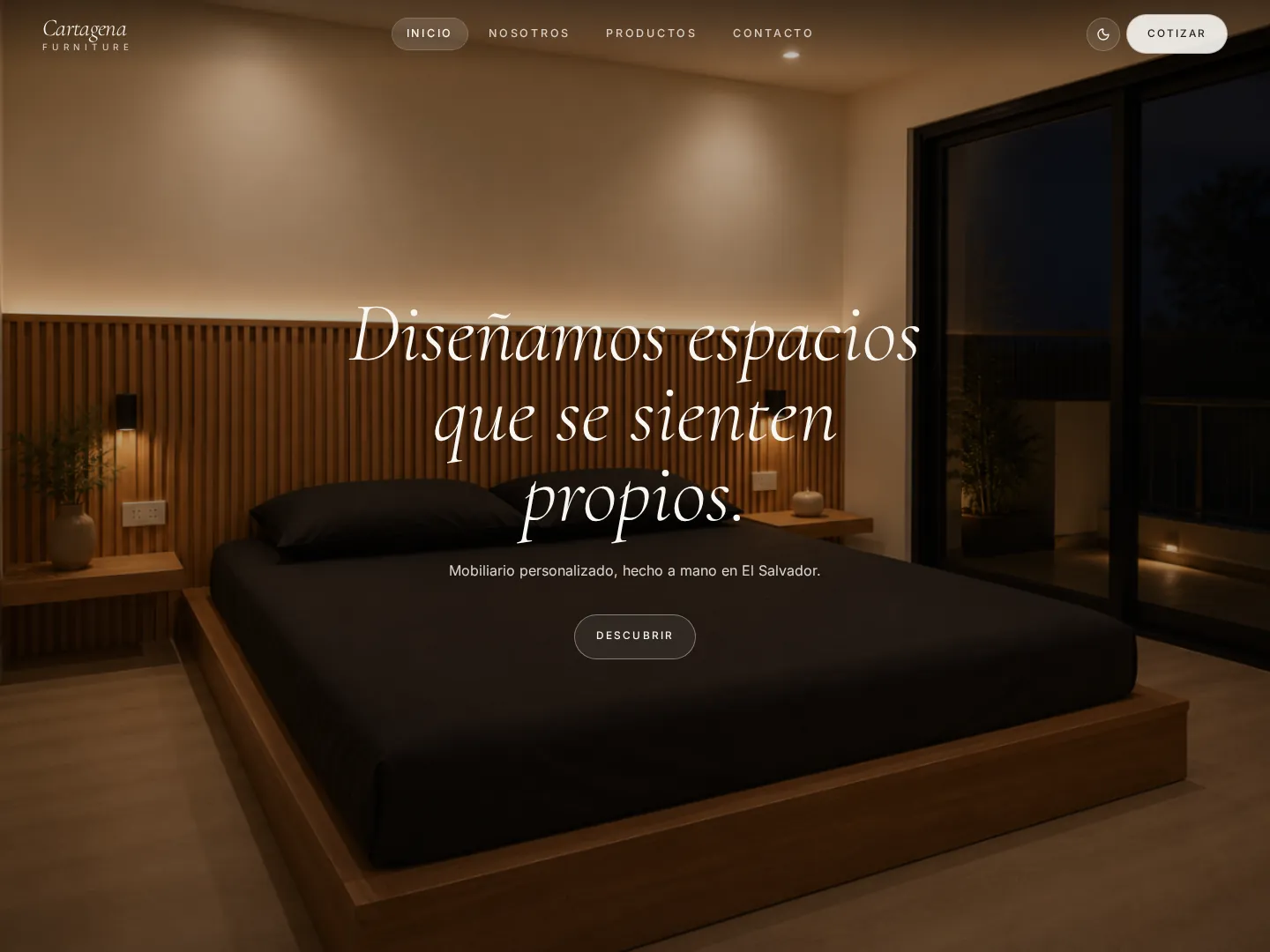 Vista previa del sitio Cartagena Furniture